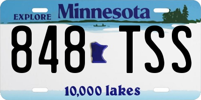 MN license plate 848TSS