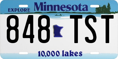 MN license plate 848TST