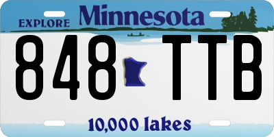 MN license plate 848TTB