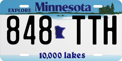 MN license plate 848TTH