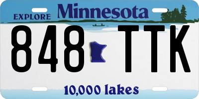 MN license plate 848TTK