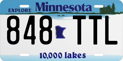 MN license plate 848TTL