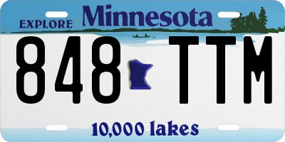 MN license plate 848TTM