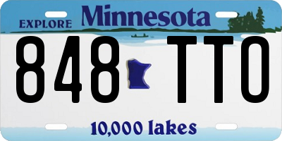 MN license plate 848TTO