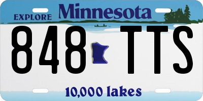 MN license plate 848TTS