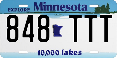 MN license plate 848TTT