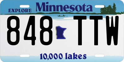 MN license plate 848TTW