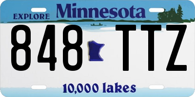 MN license plate 848TTZ