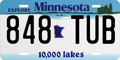 MN license plate 848TUB