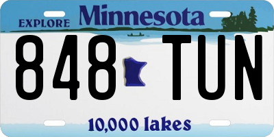 MN license plate 848TUN