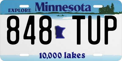 MN license plate 848TUP