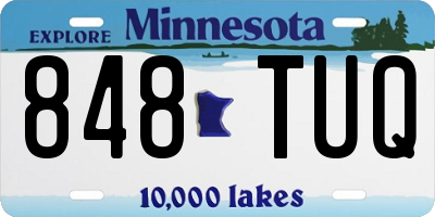 MN license plate 848TUQ