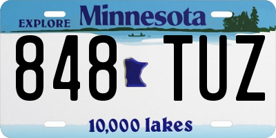 MN license plate 848TUZ