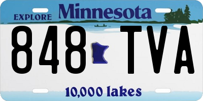 MN license plate 848TVA