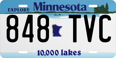 MN license plate 848TVC