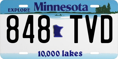 MN license plate 848TVD