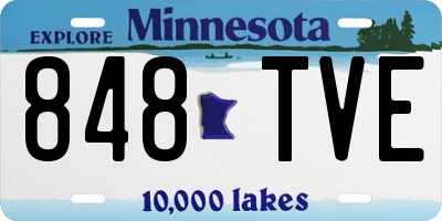 MN license plate 848TVE