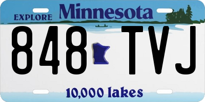 MN license plate 848TVJ