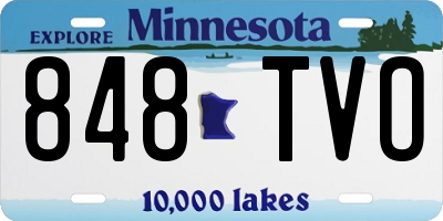 MN license plate 848TVO