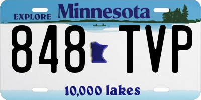 MN license plate 848TVP