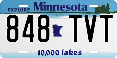 MN license plate 848TVT
