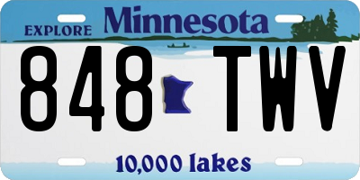 MN license plate 848TWV
