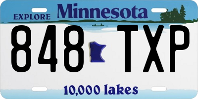 MN license plate 848TXP