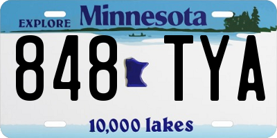MN license plate 848TYA