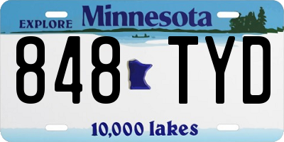 MN license plate 848TYD