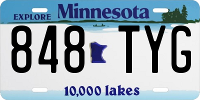 MN license plate 848TYG
