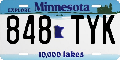 MN license plate 848TYK