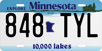 MN license plate 848TYL