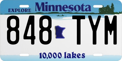 MN license plate 848TYM