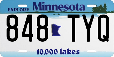 MN license plate 848TYQ