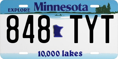 MN license plate 848TYT