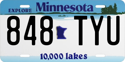 MN license plate 848TYU