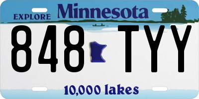MN license plate 848TYY