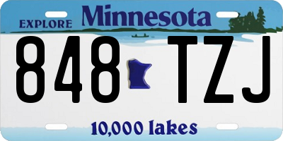 MN license plate 848TZJ