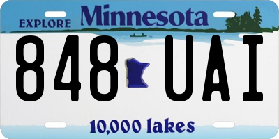 MN license plate 848UAI
