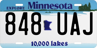 MN license plate 848UAJ