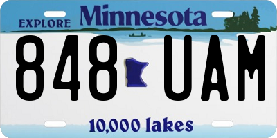 MN license plate 848UAM