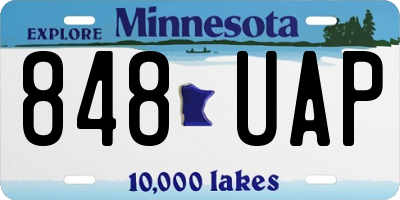 MN license plate 848UAP