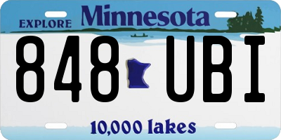 MN license plate 848UBI