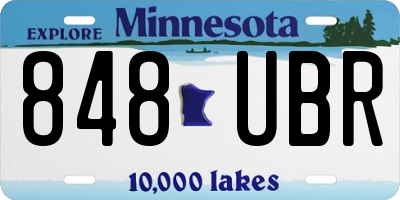 MN license plate 848UBR
