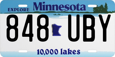 MN license plate 848UBY