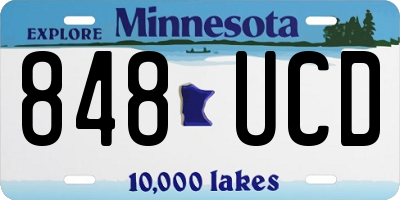 MN license plate 848UCD