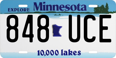 MN license plate 848UCE