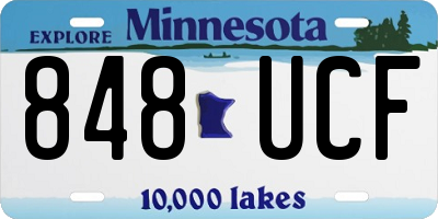 MN license plate 848UCF