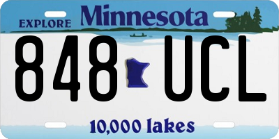 MN license plate 848UCL