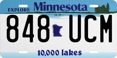 MN license plate 848UCM